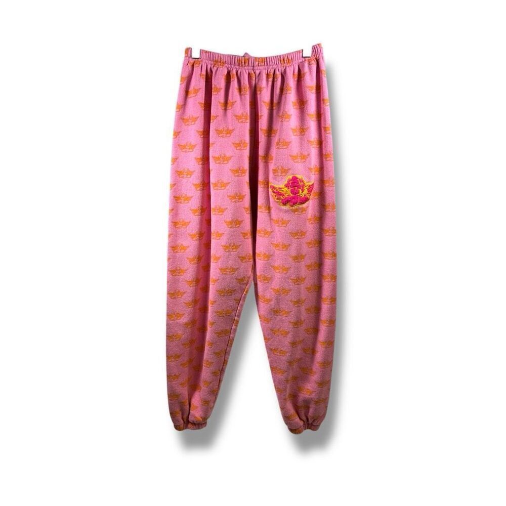 Boys Lie Not Your Puppet Kimmy Sweatpants in Pink and Orange Size S